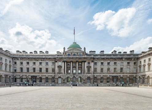 Somerset House was built in the neo-classical architectural style and has a very distinct designs of rooflights.